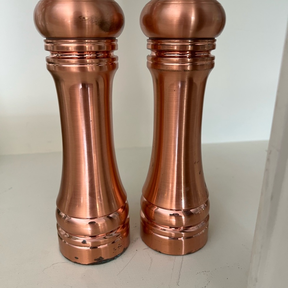 Copper Salt and Pepper Shakers